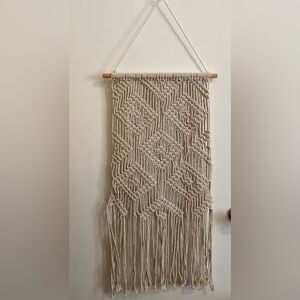 Handcrafted Beige Macrame Wall Hanging boho